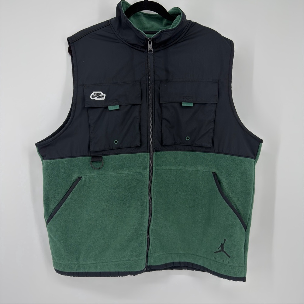 Nike Air Jordan Jumpman Fleece Utility Vest‎ Mens Large Green